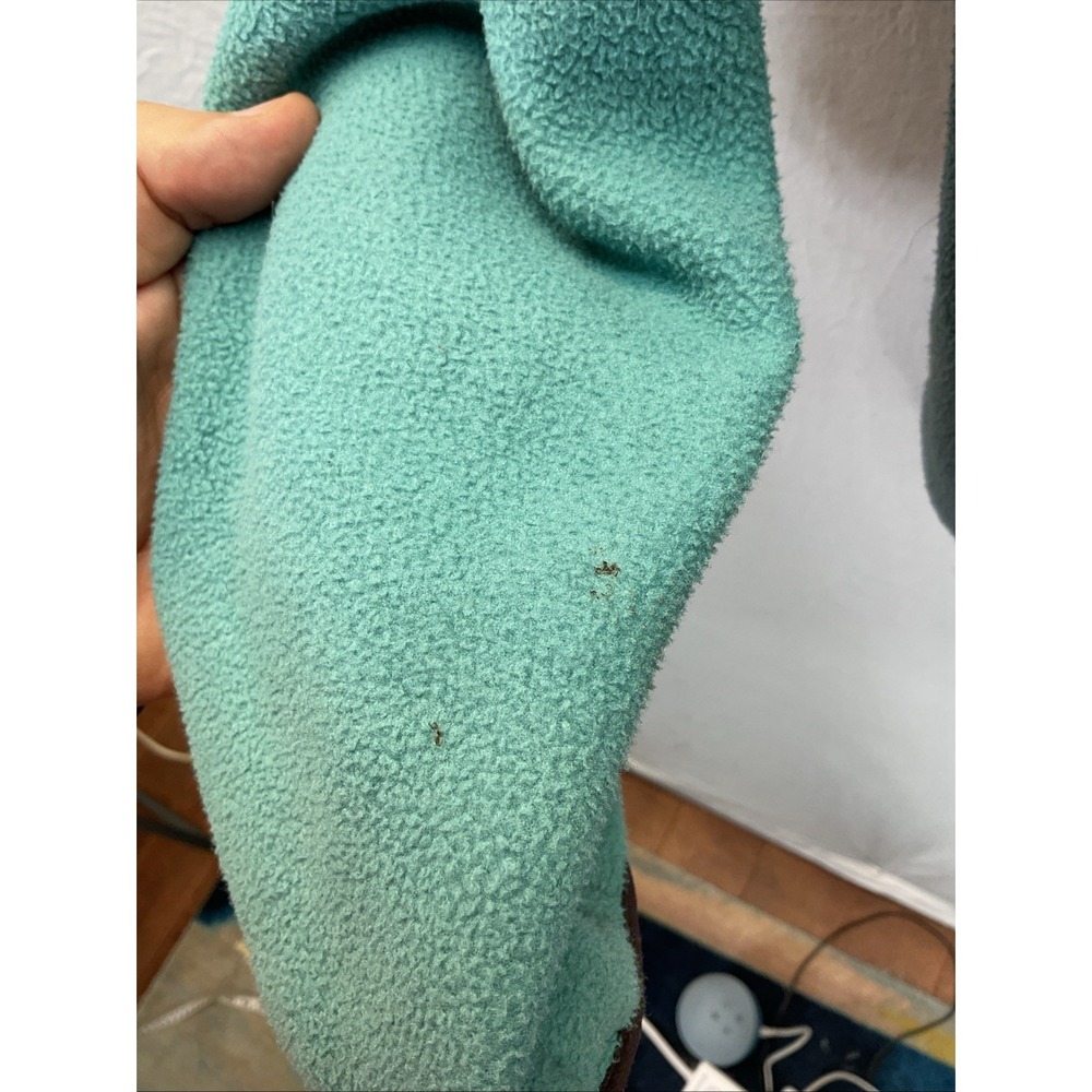 Patagonia Synchilla Womens L Teal Green Snap T Fleece Pullover Hiking Camping - Picture 4 of 11